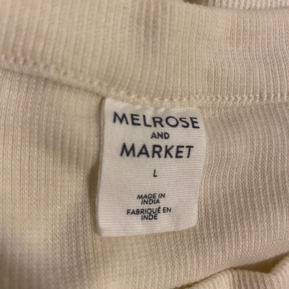 Melrose and Market Cream Gathered Midi Dress - Picture 5 of 9